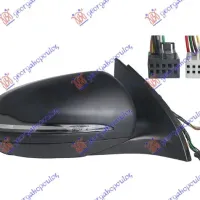 DOOR MIRROR ELECTRICAL HEATED MEMORY PRIMED (WITH SIDE LAMP) (7+4 PIN) (A QUALITY) (ASPHERICAL GLASS)