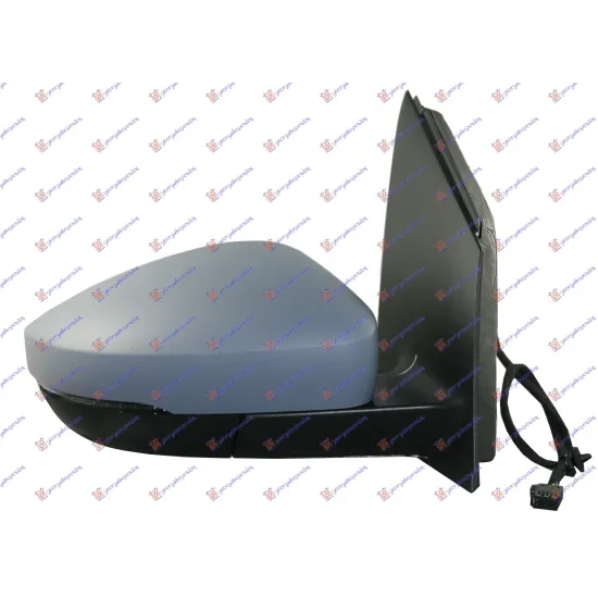 DOOR MIRROR ELECTRICAL PRIMED (WITH SIDE LAMP) (OBLONG PLUG) (CONVEX GLASS)