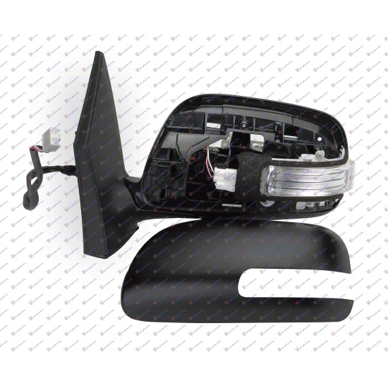 DOOR MIRROR ELECTRICAL PRIMED FOLDABLE (WITH SIDE LAMP) (A QUALITY) (ASPHERICAL GLASS)