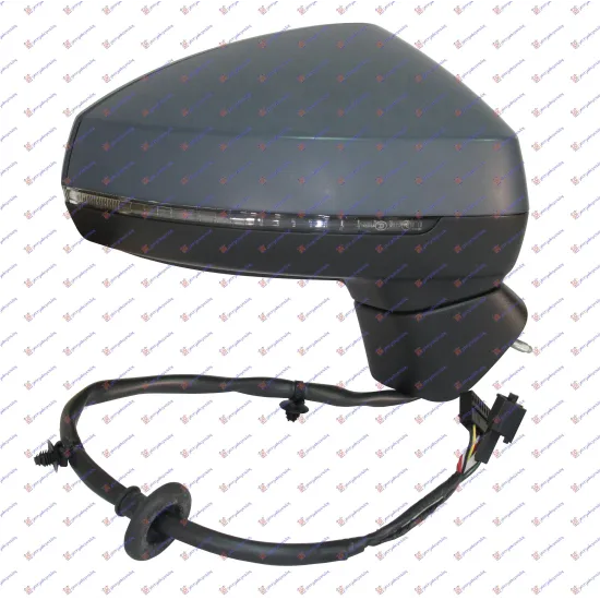 DOOR MIRROR ELECTRICAL HEATED PRIMED (WITH SIDE LAMP) (A QUALITY) (CONVEX GLASS)