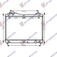 RADIATOR 1.6VVTI+/-AC(45Χ69) (KOYO)