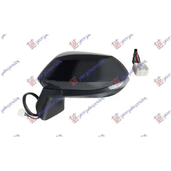 DOOR MIRROR ELECTRICAL HEATED FOLDABLE PRIMED (WITH SIDE LAMP & BLIS) (CONVEX GLASS)
