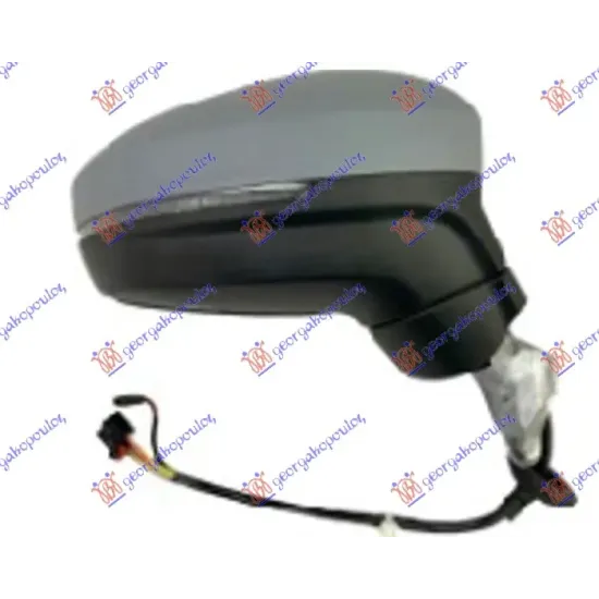 DOOR MIRROR ELECTRICAL HEATED FOLDABLE PRIMED (WITH SIDE LAMP & FOOT LAMP & ASSIST) (CONVEX GLASS)