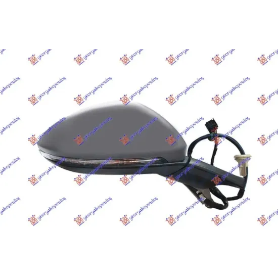 DOOR MIRROR ELECTRICAL HEATED FOLDABLE PRIMED (WITH SIDE LAMP & BLIS & MEMORY) (12+2 PIN) (CONVEX GLASS)