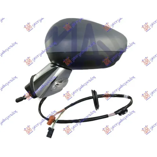 DOOR MIRROR ELECTRICAL HEATED FOLDABLE PRIMED (WITH SIDE LAMP) (CHROME BASE) (CONVEX GLASS) DOOR MIRROR ELECTRICAL HEATED FOLDABLE PRIMED (WITH SIDE LAMP) (CHROME BASE) (CONVEX GLASS)