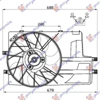 ANSAMBLU VENTILATOR RĂCIRE BENZINĂ -DSL (RADIATOR CU REZERVOR)