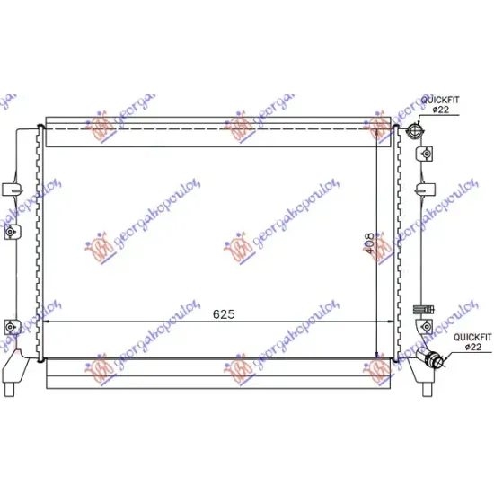 ADDITIONAL RADIATOR 1.4 TSi PETROL (625x400) (VALEO) ADDITIONAL RADIATOR 1.4 TSi PETROL (625x400) (VALEO)
