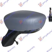 DOOR MIRROR ELECTRICAL HEATED FOLDABLE PRIMED (WITH SIDE LAMP) 9 PIN (A QUALITY) (ASPHERICAL GLASS)