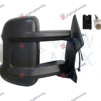 DOOR MIRROR ELECTRICAL HEATED (LONG ARM) (WITH SIDE LAMP & ANTENNA) (8+1 PIN) (A QUALITY) (CONVEX GLASS)