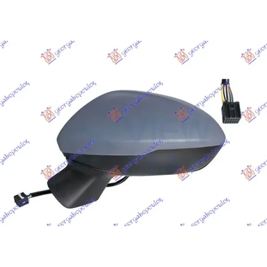 DOOR MIRROR ELECTRICAL HEATED FOLDABLE PRIMED (WITH BLIS) (9 PIN) (A QUALITY) (ASPHERICAL GLASS)