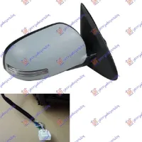 DOOR MIRROR ELECTRICAL HEATED FOLDABLE PRIMED (WITH SIDE LAMP) (A QUALITY) 9 PIN (CONVEX GLASS)