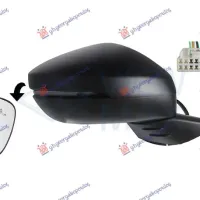 DOOR MIRROR ELECTRICAL HEATED FOLDABLE PRIMED (WITH SIDE LAMP & BLIS) (10 PIN) (A QUALITY) (CONVEX GLASS)