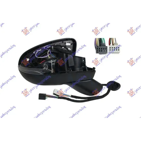 DOOR MIRROR (ONLY BODY) ELECTRICAL HEATED WITH MEMORY (WITH SIDE LAMP & BLIS) (13 PIN) (A QUALITY)