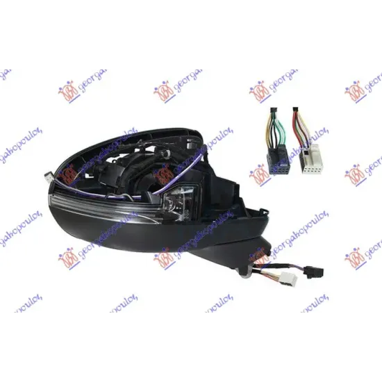 DOOR MIRROR (ONLY BODY) ELECTRICAL HEATED FOLDABLE WITH MEMORY (WITH SIDE LAMP & FOOT LAMP) (14 PIN) (A QUALITY)