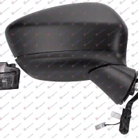 DOOR MIRROR ELECTRICAL HEATED FOLDABLE PRIMED (WITH SIDE LAMP) -2015 (A QUALITY) (CONVEX GLASS)