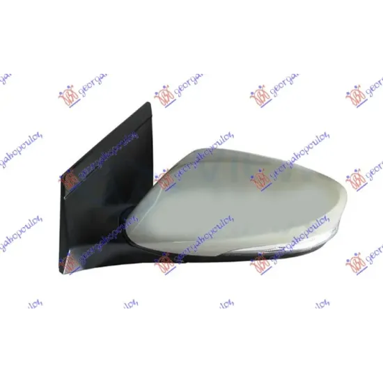 DOOR MIRROR ELECTRICAL HEATED FOLDABLE PRIMED (WITH SIDE LAMP) (A QUALITY) (CONVEX GLASS)