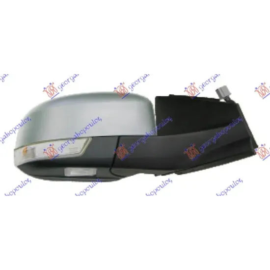 DOOR MIRROR ELECTRICAL HEATED FOLDABLE PRIMED (WITH SIDE LAMP & FOOT LAMP) (A QUALITY) (ASPHERICAL GLASS)