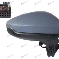 DOOR MIRROR ELECTRICAL HEATED FOLDABLE PRIMED (WITH MEMORY) & SIDE LAMP LED (14 PIN) (A QUALITY) (CONVEX GLASS)