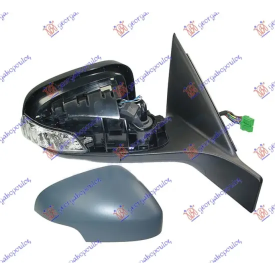 DOOR MIRROR ELECTRICAL HEATED FOLDABLE PRIMED (WITH SIDE LAMP & FOOT LAMP) (A QUALITY) (ASPHERICAL GLASS)