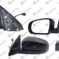 DOOR MIRROR ELECTRICAL HEATED PRIMED (SHORT CABLE) (A QUALITY) (CONVEX GLASS)