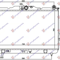 RADIATOR 2.0 CRDI +/- A/C MANUAL (726x392) TUBE 8MM