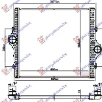 RADIATOR INTERCOOLER 3.0 D4D DIESEL (600x568x24)