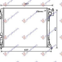 RADIATOR 1.5 DCi MANUAL DIESEL (540x485x16)