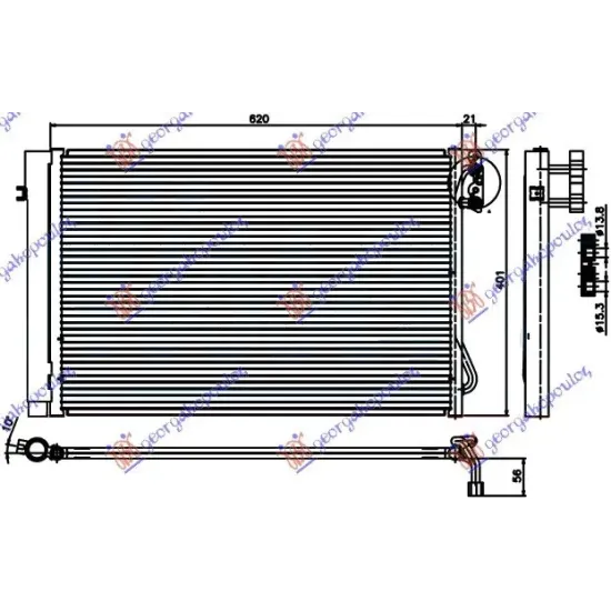 CONDENSOR 1,6-2,0-2,5-2,5,3,0 BENZINĂ (58,7x40)