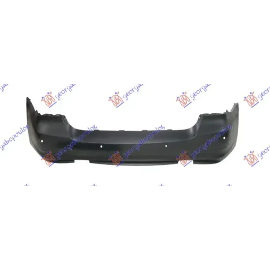REAR BUMPER PRIMED (WITH 2 SINGLE EXHAUST) (WITH 4 PDC)