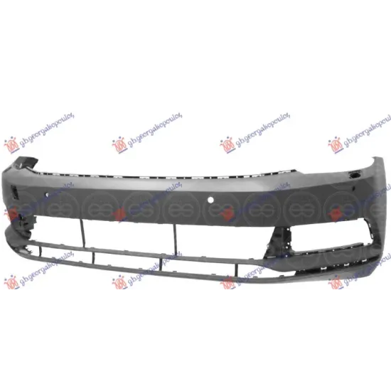 FRONT BUMPER PRIMED (TRENDLINE - COMFORTLINE) (WITH 4 PDC & WASHER HOLES) (A QUALITY)