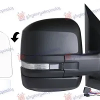 DOOR MIRROR ELECTRICAL HEATED FOLDABLE (SHORT ARM) (WITH SIDE LAMP & BLIS) (10 PIN) (A QUALITY) (CONVEX GLASS)