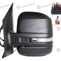 DOOR MIRROR ELECTRICAL HEATED (SHORT ARM) (WITH SIDE LAMP & ANTENNA) (7 PIN) (A QUALITY) (CONVEX GLASS)