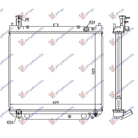 RADIATOR 2,4 TD (52,5x62,5x48)