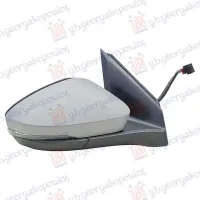 DOOR MIRROR ELECTRICAL HEATED FOLDABLE PRIMED (WITH MEMORY) (WITH SIDE LAMP) (12 PIN) (CONVEX GLASS)