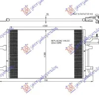 CONDENSOR BENZINĂ /DSL (63x38) IN/OUTER 14.4MM