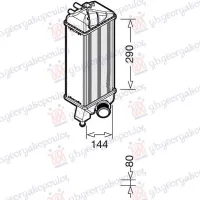 RADIATOR INTERCOOLER 0.9 PETROL (302x146)