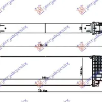 RADIATOR INTERCOOLER 1.6 DDiS DIESEL (520x160x50)