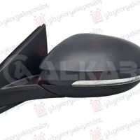 DOOR MIRROR ELECTRICAL HEATED PRIMED (WITH SIDE LAMP) (6PIN) (ASPHERICAL GLASS)