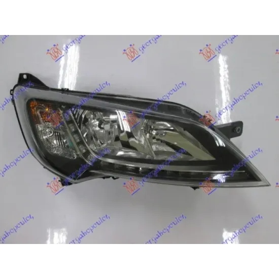 HEAD LAMP ELECTRICAL BLACK W/LED DRL (E) (TURKEY)