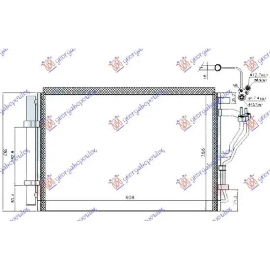 CONDENSOR TOATE MODELELELE BENZINĂ (570x375x16) CONDENSOR TOATE MODELELELE BENZINĂ (570x375x16)