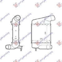 RADIATOR INTERCOOLER 1.2 TCE BENZINĂ - 1.5 DCi DIESEL (183x189x64) QUICK FIT/SCREW