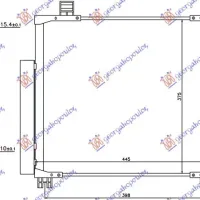 CONDENSOR 1.0 12v - 1.3 VVTi BENZINĂ - 1.4 D4D DIESEL (415x375x16)