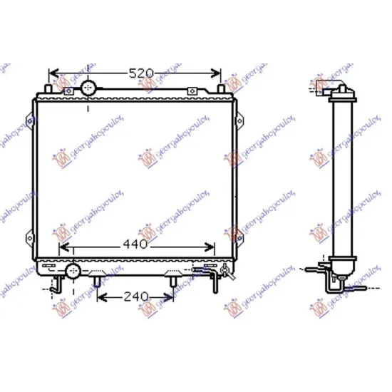 RADIATOR 2,9 CRDi (51x57x26) AUTO