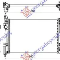 RADIATOR 1,2/1,4i 16V BENZINĂ MANUAL (54x37,8x2,4) (MAHLE BEHR)