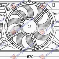 ANSAMBLU VENTILATOR RĂCIRE SIMPLU BENZINĂ/DIESEL