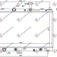 RADIATOR 1.6 16v BENZINĂ AUTO (375x697x16)