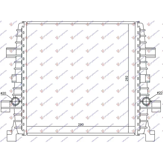 RADIATOR ADDIȚIONAL 3.0 TFSI AUTO (29x29,2x2,5)