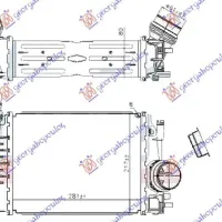 RADIATOR INTERCOOLER 1.3 DiG-TURBO BENZINĂ (280x220x80)