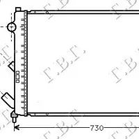 RADIATOR 1,8-2,0 +/-A/C (63.4x43.8)