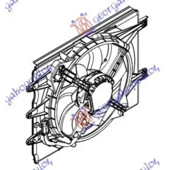 VENTILATOR RĂCIRE COMPLET (+AC) 1.4 - 16V